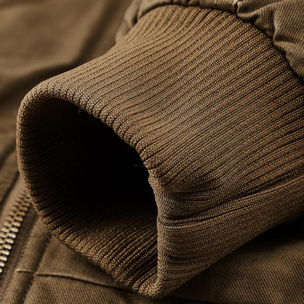 Winter New Fleece Thick Warm Pilot Jacket Men Fashion Casual Windproof Coat Men Autumn Outwear Outdoor Fur Collar Jacket Men