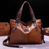 Borsa Tote Morbida in Pelle di Grande Capacità Vintage per Donna Moda Casual Borsa a Spalla per Signore