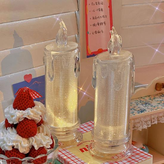 Candle Shape Electronic Fashion Lamp Flameless Party Home Plastic Christmas Event Decoration Tea Light Home
