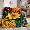 1pc Floral Vibrant Blanket, Lightweight Flannel Throw Blanket for Sofa, Bed, Travel, Camping, Living Room, Office, Couch, Chair, and Bed