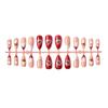 24pcs Christmas Almond Exquisite 3D Manicure Tips: Rabbit, Cherry, Cake Designs