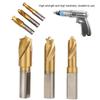 Thincol 3Pcs Cobalt Spot Weld Drill Bit Set, 8mm Shank, 1/4in, 5/16in, 3/8in Cutting Diameter, Automotive Sheet Metal Working, with Case