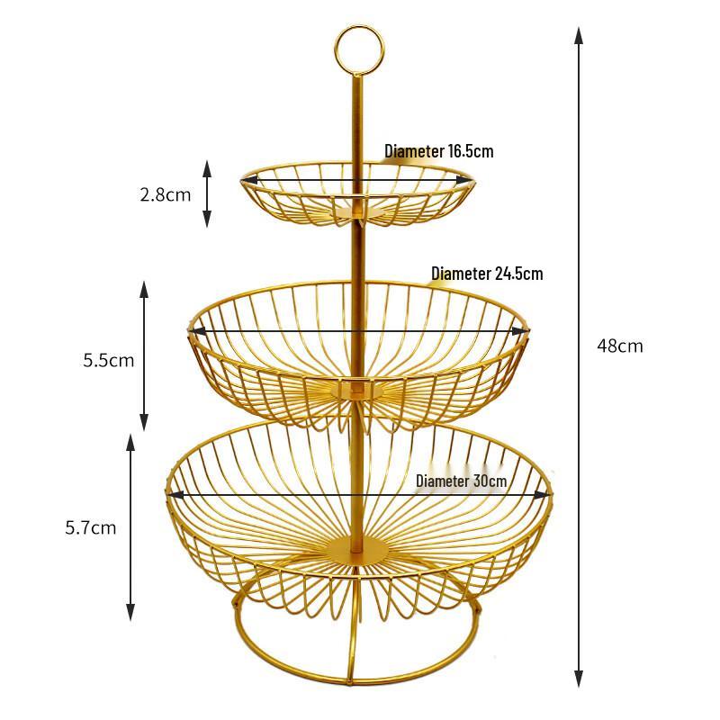 3-Tier Iron Fruit Basket