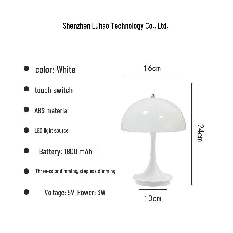 Danish Designer LED Bedside Wedding Table Lamp with Charging Feature