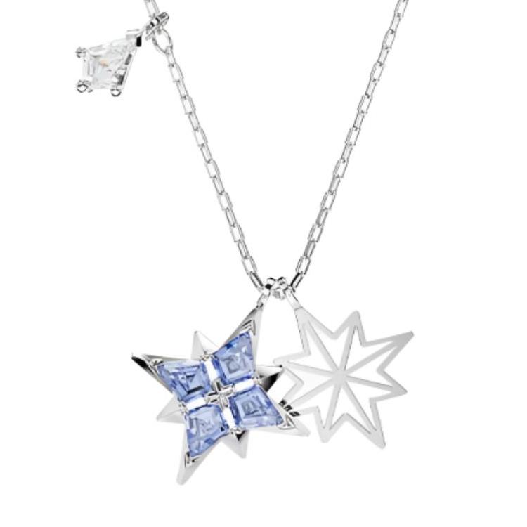 Swarovski Symbolica Versatile Fashion Cubic Zirconia Necklace Unisex necklace Blue 5734252 Box (Random Color)