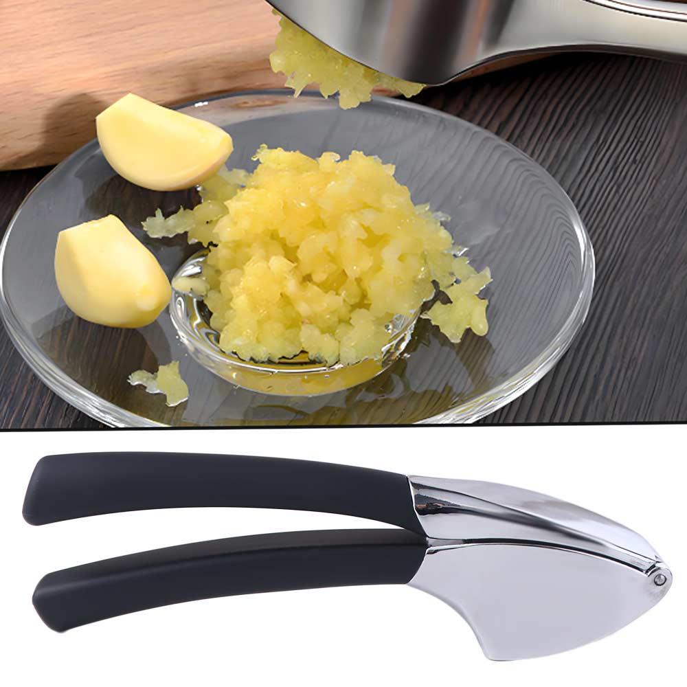 Non-slip Handle Garlic Press Stainless Steel Garlic Crusher Professional Garlic Squeezer Ginger