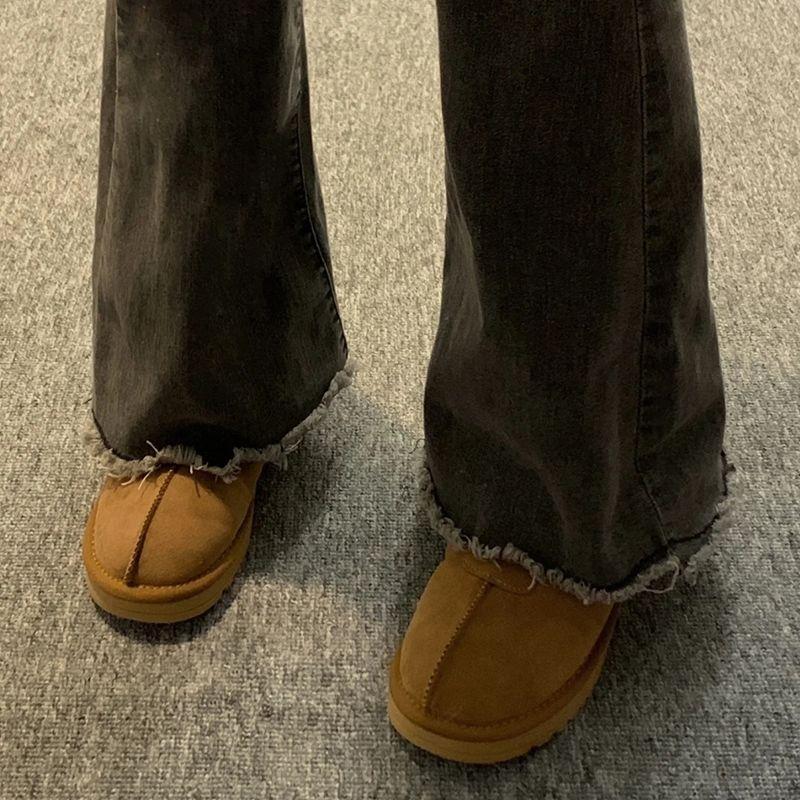 Mao Mao snow boots women's fur integrated 2025 new winter piled thickened warm huge comfortable cotton shoes of the same style
