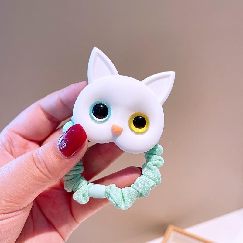 Nuovi elastici per capelli carini a forma di gatto per donna, elastici per capelli, copricapi coreani per bambini, per bambine, adorabili accessori per capelli, ornamenti