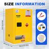 12 Gallon Explosion Proof Storage Cabinet 22.8x18.1x35in Thickened Galvanized Cold-Rolled Steel Triple-Point Lock for Industrial