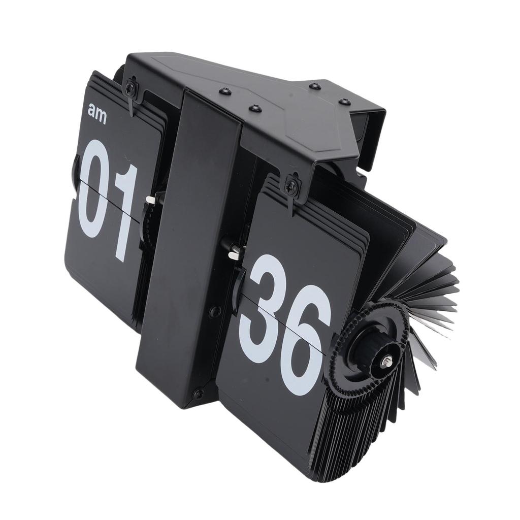 Automatic Flip Clock 12 Hours Vintage Quiet Desktop Clock for Living Room Office Gift