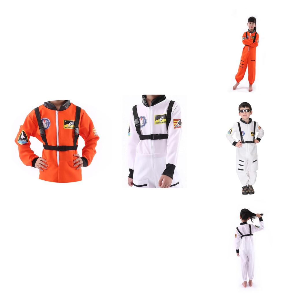 Astronaut Cosplay Costume For Kids Polyester Suit With Space Suit Design For Halloween Parties