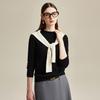 Zhaojun Women's Thin Cable Knit Cashmere Half-Turtleneck Sweater
