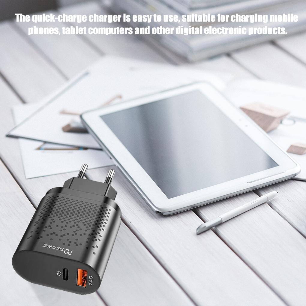 20W QC 3\.0 Dual USB Fast Charger Support Fast Charge Portable USB Type\-C Charger QC 3\.0 For for