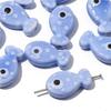 2Pcs Ceramic Beads Hand-painted Polka Dot Double-sided Fish Beads For DIY Bracelets Necklaces Jewelry Making Accessories