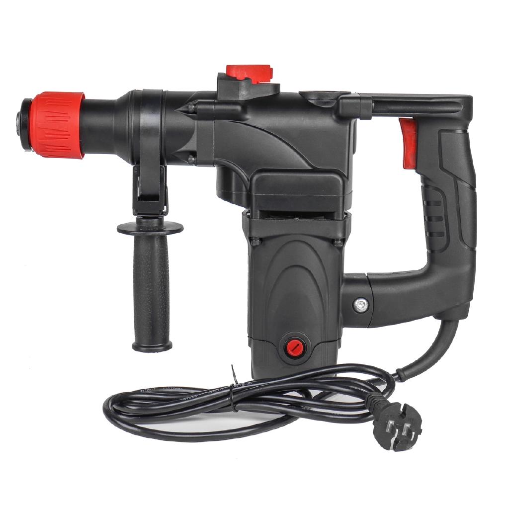 Industrial Power Tools Heavy Impact Electric Hammer Concrete Breaker For Square Drill 360D Rotary Sub-handle 1680W AC 220V