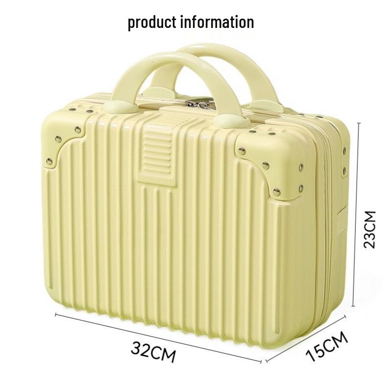 14-Inch Retro Makeup Case: Cute, Portable Travel Storage for Women and Students