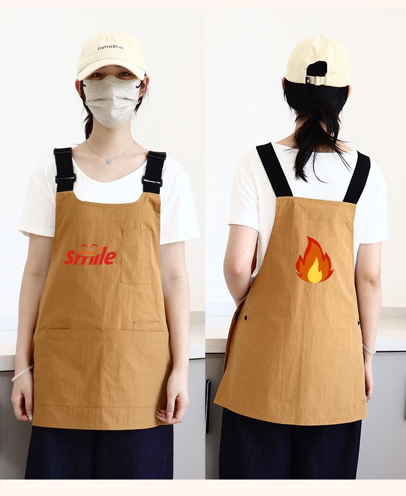 Waterproof Canvas Apron with Custom Logo - Art Studio & Barista Workwear Vest Style