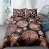Wood Stack Duvet Cover Set King Queen Double Full Twin Single Size Bed Linen Set
