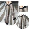 Strümpfe Unifarben Netz-Nylon Mode Damen Hohl Kniehoch für Party