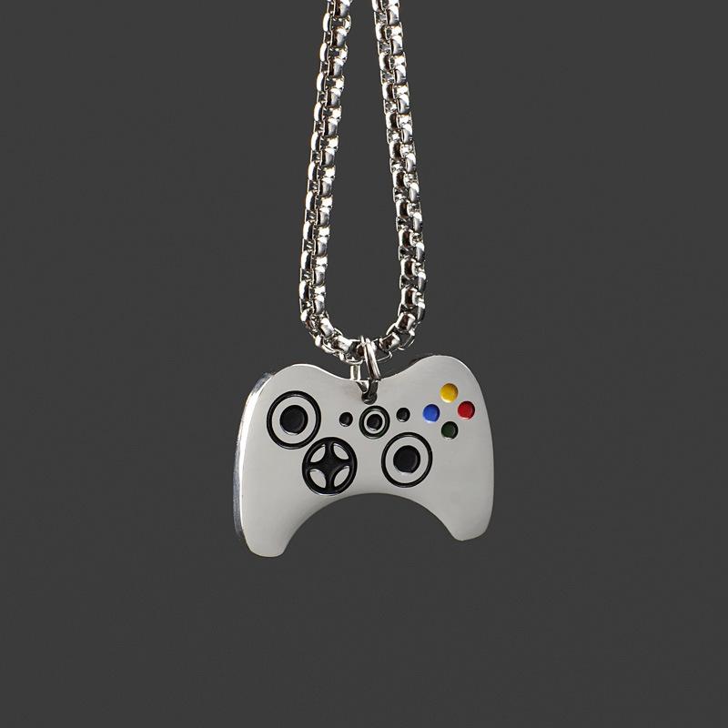 Simple Hip-Hop Game Console Necklace Men'S Trendy Brand Pendant Sweater Accessories Titanium Steel Non-Fading Necklace