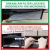 MacMaxe Microwave Grease Filter Compatible with Samsung Model Numbers ME18H704SFS, ME18H704SFS/A2, ME18H704SFS/AA, ME18H704SFS/AC - 2 Pack