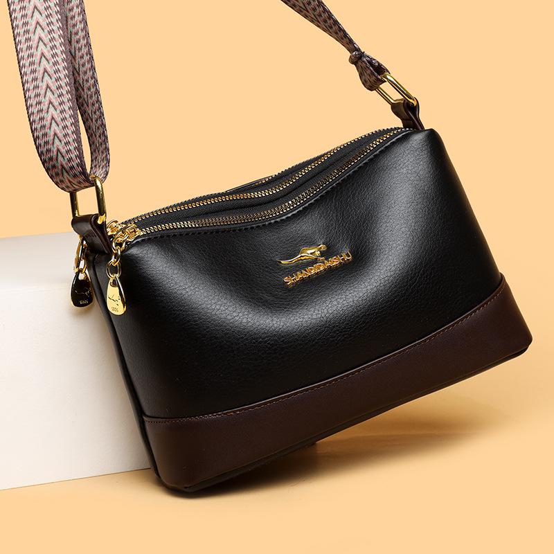 

Stylish Multi-layer Stone Pattern Shoulder Crossbody Bag with Tassel – Large Capacity Lycée Women s Bag