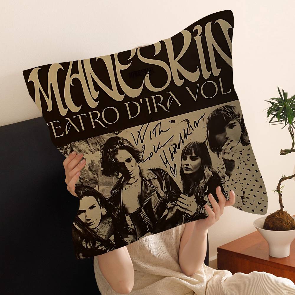M-Maneskin D-Damiano David Band Lucky Dragon Pillow Cover Sofa Cushion Cover Home Room Decoration Children Gift