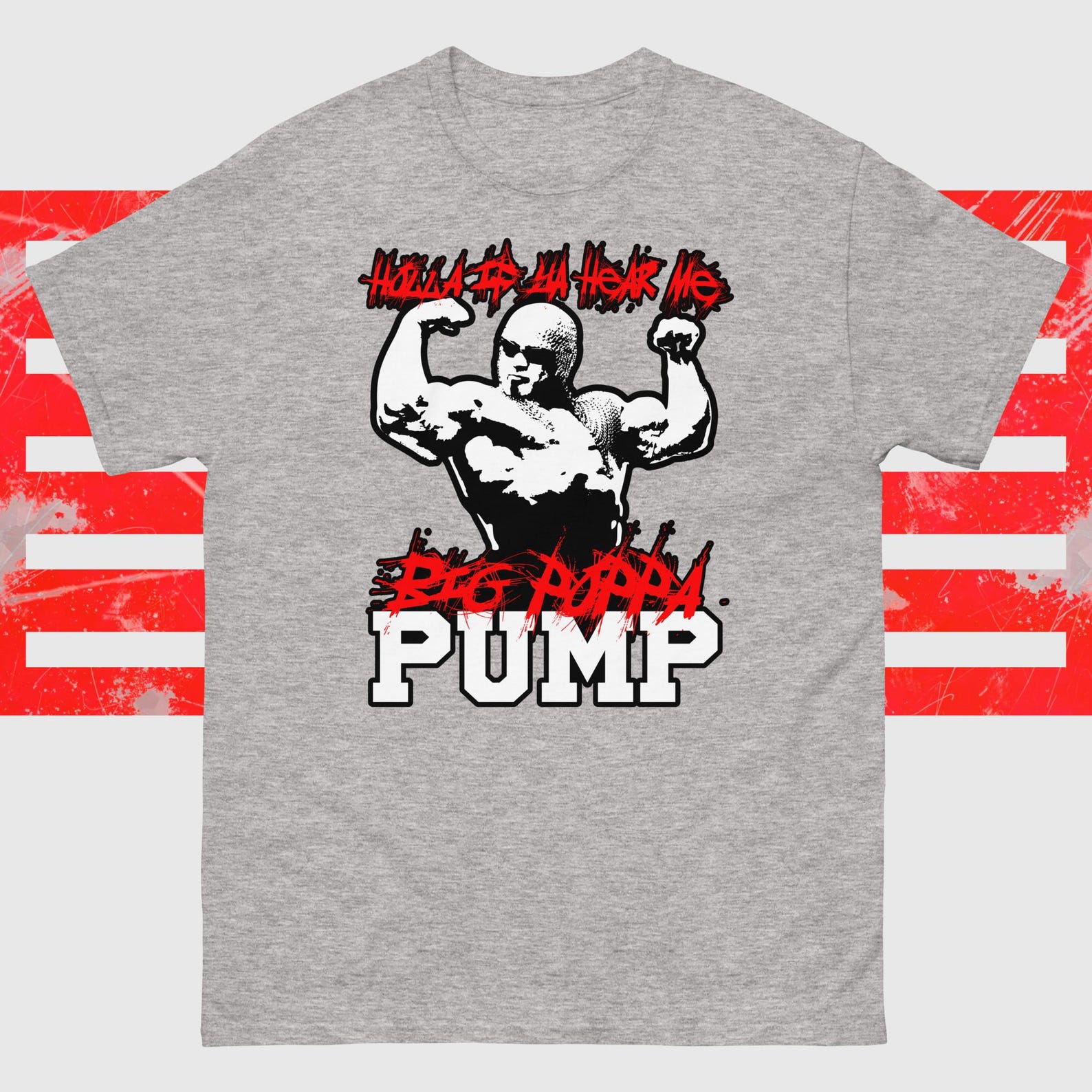 WCW Scott Steiner Big Poppa Pump, Holla If Ya Hear Me Quality Oldskool t-Shirt L
