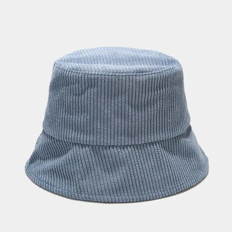 New Korean Joker Corduroy Women Bucket Hat Fashion Shading Couple Outdoor Panama Hats Unisex Travel Sunshade Fisherman Cap