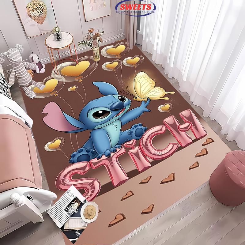 DYWAN NR 4 z motywem Disney Lilo & Stitch! Dywanik do sypialni, salonu, pod łóżko, antypoślizgowy, wykwintny wystrój domu, trwały, można prać w pralce