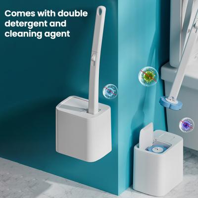Disposable Toilet Brush Extended Handle Powerful Cleaning Wand Three-Layer Structure Bathroom Bathtub Toilet Cleaner