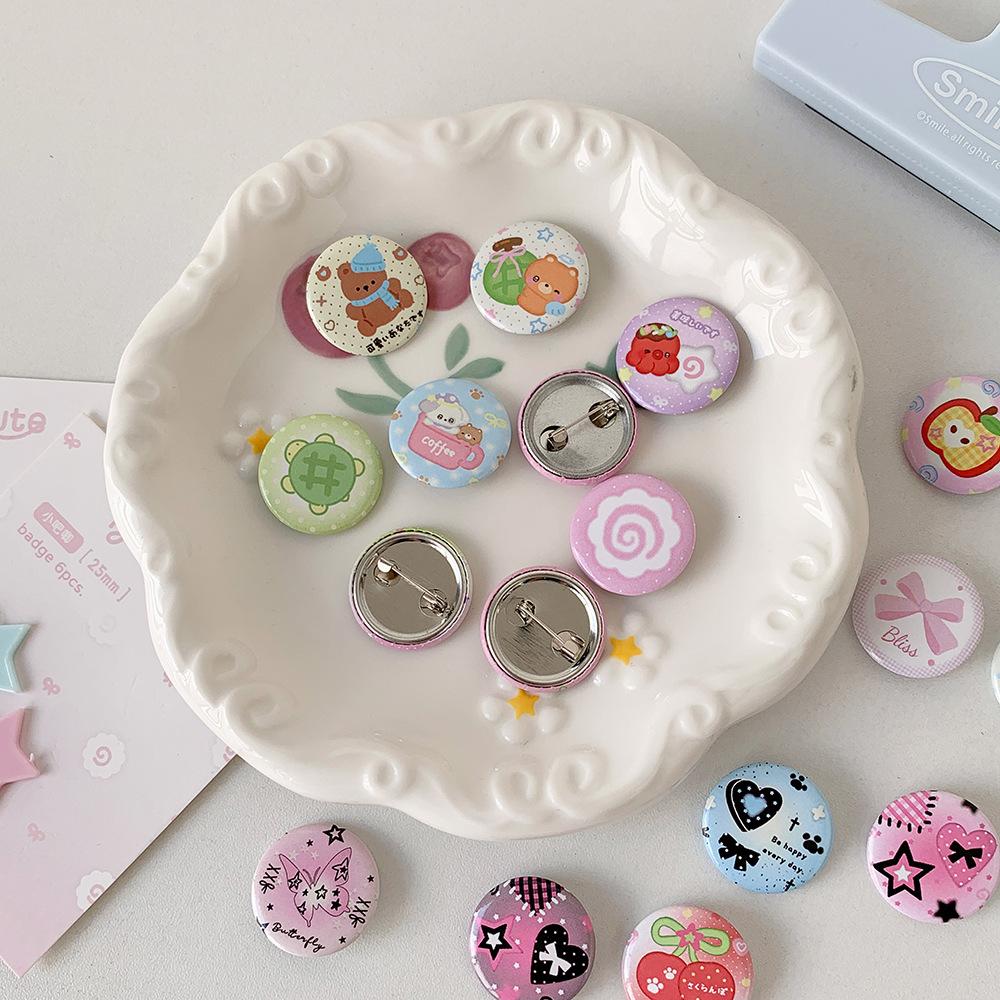 Metal Brooch Set Mini Cute Backpack Badges Cartoon Badge Set Colorful 25mm Badge For Backpack Gift Clothes