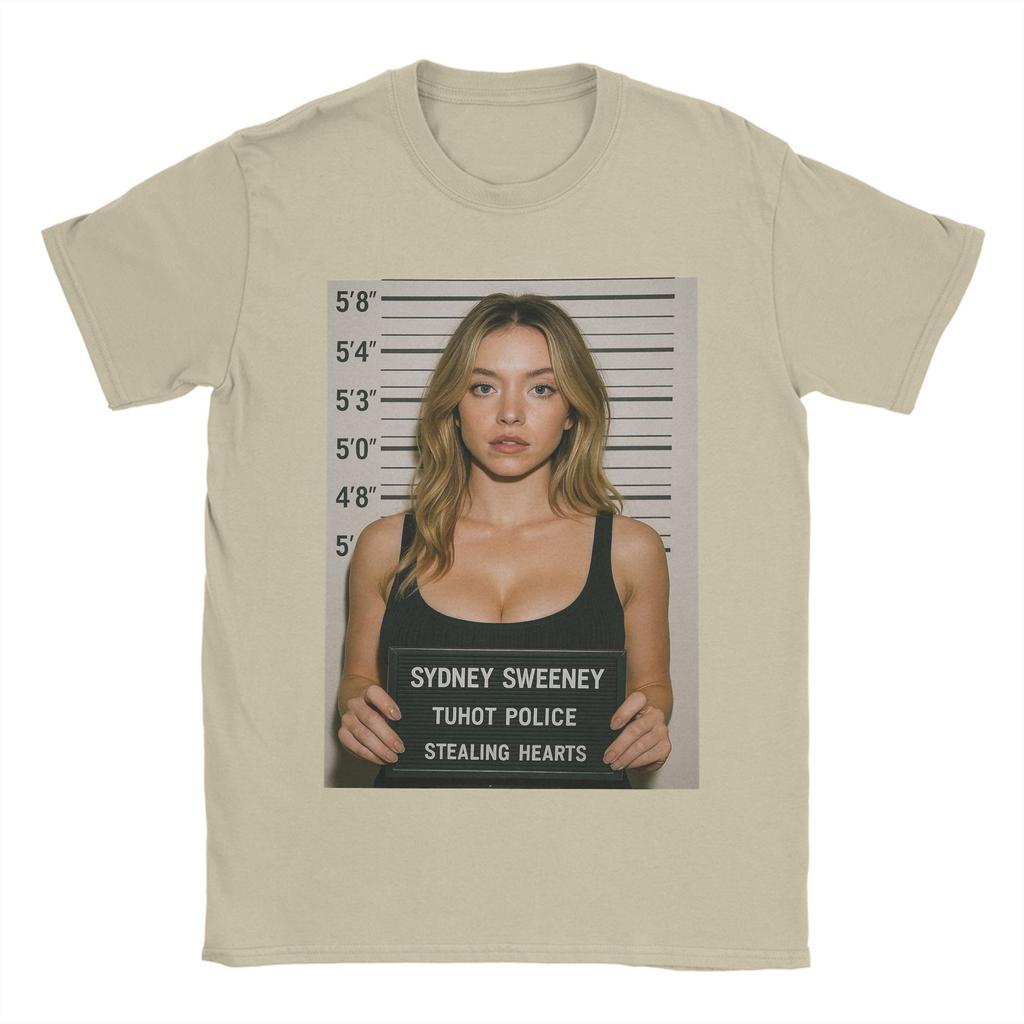 Incredibile Sydney Sweeney Sta Rubando Cuori Maglietta in Cotone Classica Unisex Abbigliamento e T-shirt Estiva da Donna