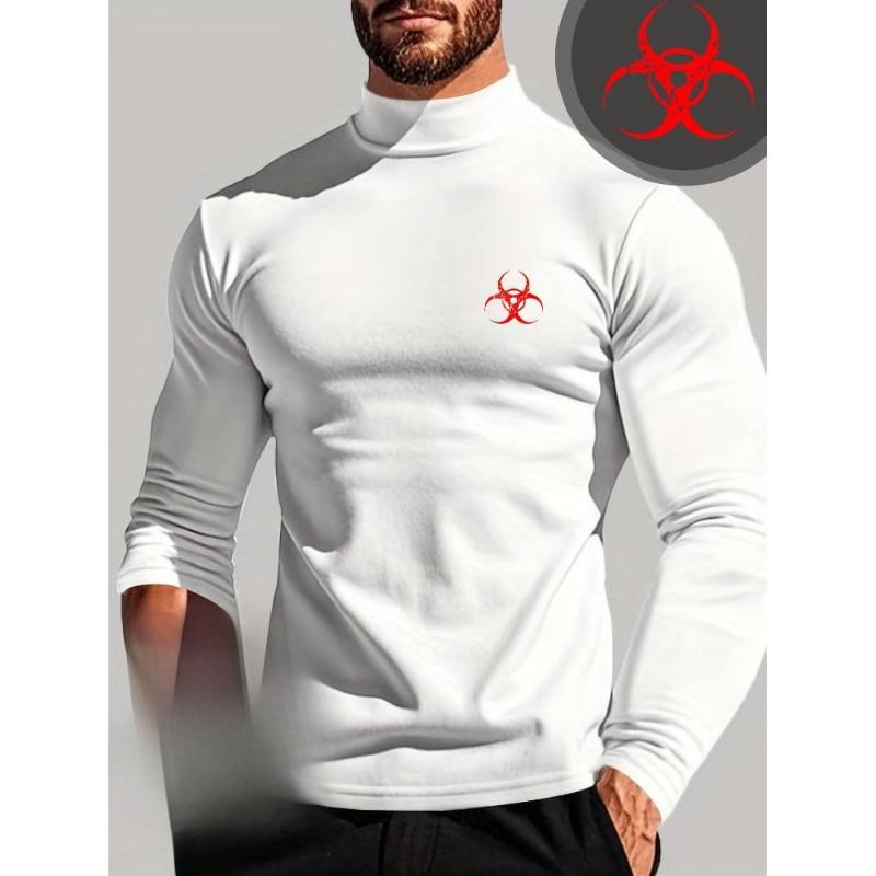 

Henley Long Sleeve Tee, Button Placket, Solid Black, Retro Casual XXL чёрный