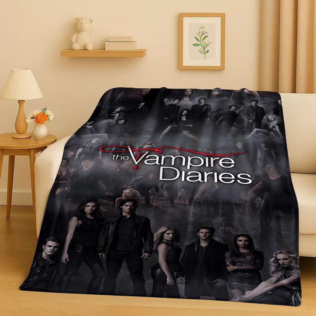 Classic The Vampire Diaries Damon Salvatore TV Flannel Blanket,Ultra Soft Warm Plush Throw for Home Bedroom Bed Sofa Cover Kids