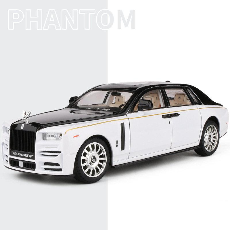 1/22 Rolls Royce Phantom Alloy Luxy Car Model Diecasts & Toy Vehicles Metal Car Model Simulation Sound and Light Childrens Gifts