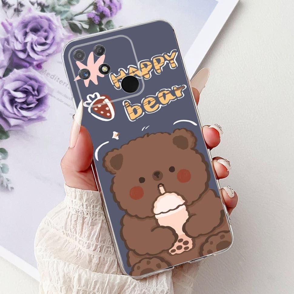 Soft Full RMX3430 Protective Cover For Realme Narzo 50A Casing Cat Pattern For Realme Narzo 50A Narzo50A Silicone Covers Case