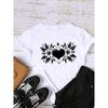 Style Flower Trend Clothing Graphic T-shirts Lady Short Sleeve T Shirt Women Print Female Fashion Clothes Casual Tee