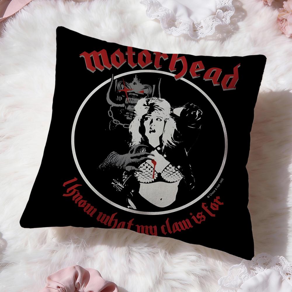Band Cool Motorheads Cushion Cover Premium Comfort Reversible Pillow Cove -Two In One Design for Any Room & Car Interior