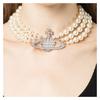 VIVIENNE WESTWOOD Brand Logo Brass Necklace Women's White 6303000702P127CN