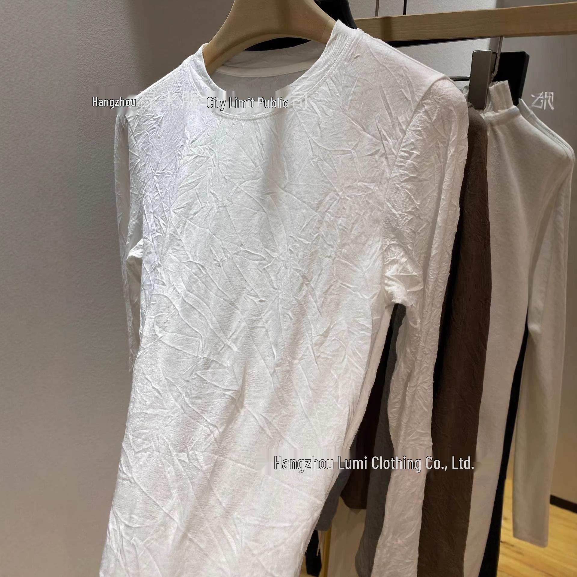 

In-Stock God.T Super Slimming Long-Sleeve Top with Deep Pleats – Ideal as T-Shirt or Base Layer Extra Large белый