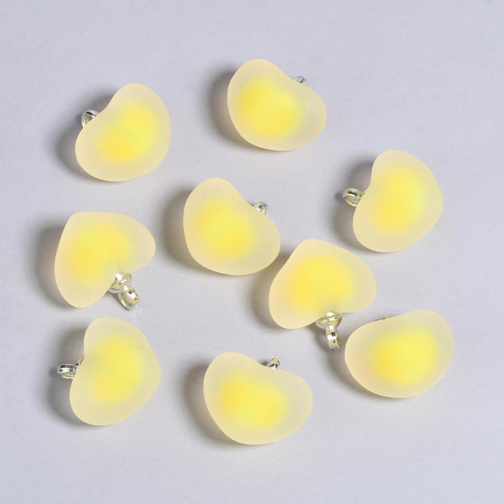 10 sztuk Matowe Akrylowe Serce Luźne Kamienne Koraliki Do Tworzenia Biżuterii Diy Ręcznie Wisiorek(rozmiar:19x18mm)