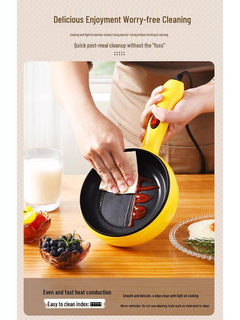 Compact Egg Cooker & Mini Frying Pan with Steamer