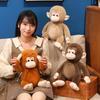 Amusing Little Macaque Monkey Plush Toys Soft Stuffed Lifelike Monkey Doll Cute Warm Home Companion Toys Kids Birthday Gift