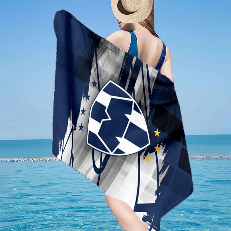 Football Club Emblem Beach Towel, Super Soft Microfiber, Gift for Her/Him, Birthday, for Pool, Beach, Travel, Home Decor Fan Gifts