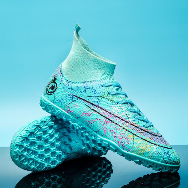 Vysoké fotbalové boty pro muže Tréninkové sportovní boty Umělá tráva TF Mladí studenti Outdoorové sportovní boty