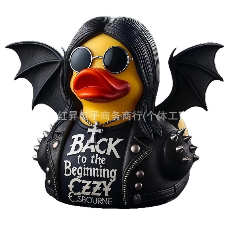 Creative Figurines For Ozzy Osbourne Back To The Beginning Rubber Duck Ornament Desktop Ornament For Party Commemorative Gift