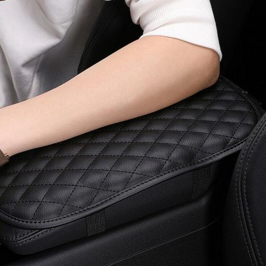 Universal Car Armrest Cushion Cover Center Console Box Pad Leather Protector