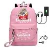 Printed Iron Chain Usbgenshinimpact Yuanshen Backpack Leisure Middle School Student Travel School Bag