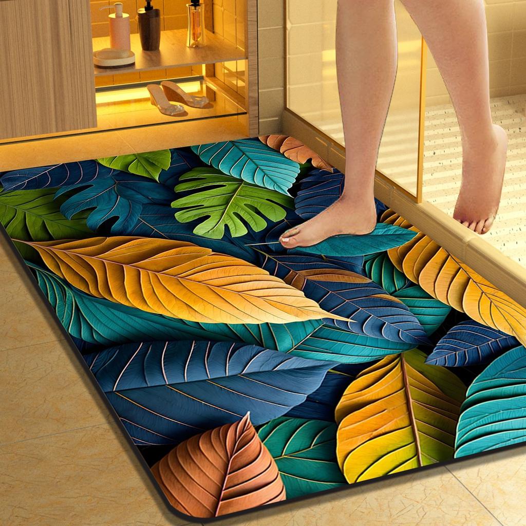 Diatomaceous Earth Bathroom Mat, Non-slip, Absorbent, Wash-free Soft Mat, Bathroom Entryway Door Mat